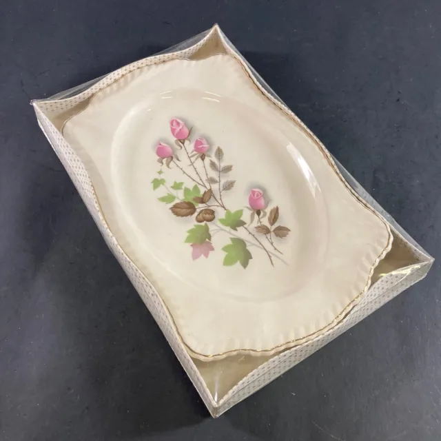 Boxed Vintage New Old Stock Johnson Floral Plate Dish Made In Australia