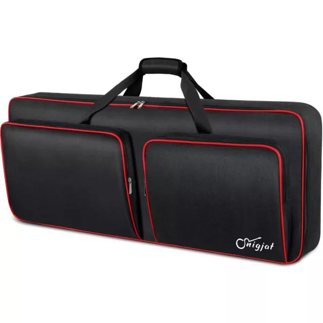 SNIGJAT 49 Key Keyboard Case Soft Piano Bag with Padded Adjustable Shoulder