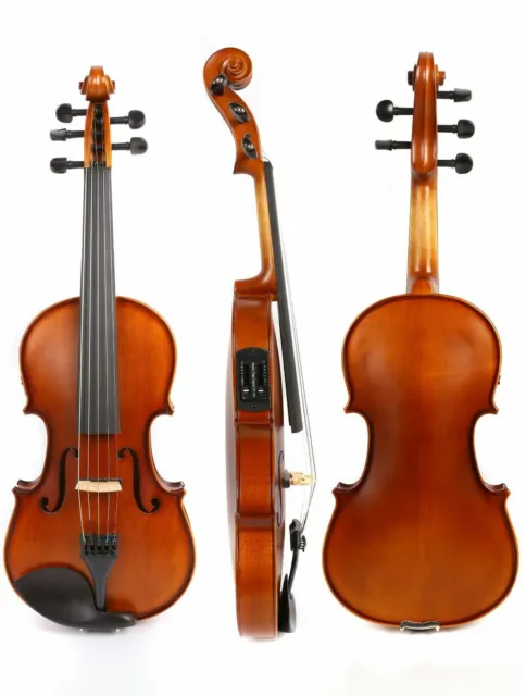 1pcs Solid wood Guarneri style 5 strings electric & acoustic viola 15"