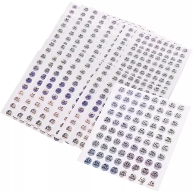 800 QC Passed Stickers, Self-Adhesive Labels, Inspection Circle Stickers-EQ