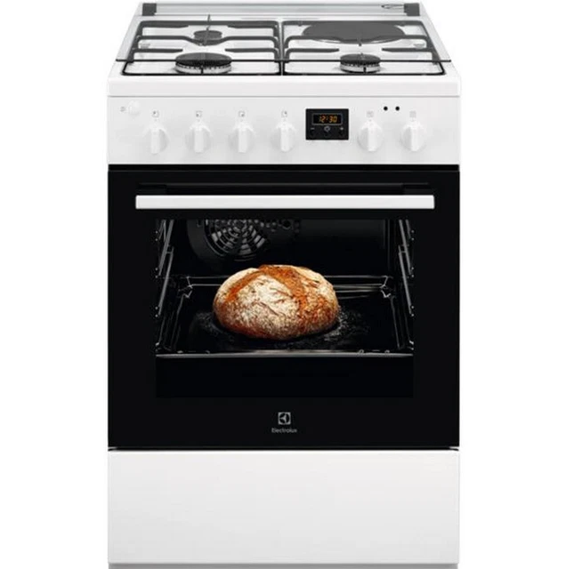 Electrolux Cuisinière mixte a 57l 4 feux blanc