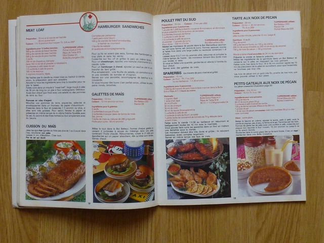 LIVRE DE RECETTES cuisine "tupperware voyage" ancien TUPPERWARE 1982