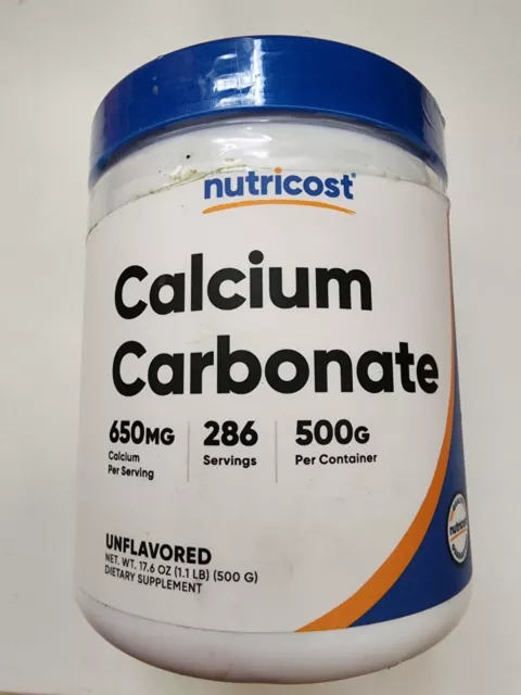 Nutricost Calcium Carbonate Powder 500 Grams