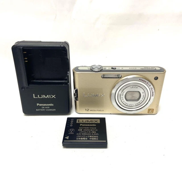 PANASONIC DMC-FX60 GOLD 12MP Compact Digital Camera Used