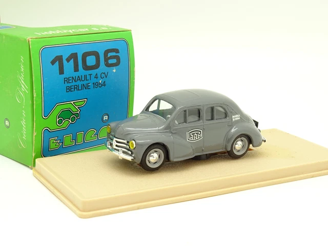 Miniature Eligor Renault 4CV Grise PTT Postes - échelle 1/43 - Modèle #100210 - Occasion