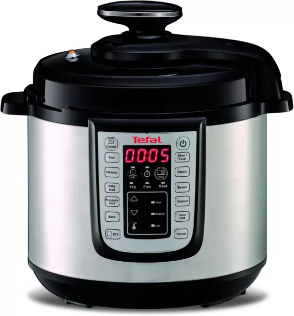 Tefal All-in-One Electric Pressure/Multi Cooker 6 Portions Black/Stainless Steel