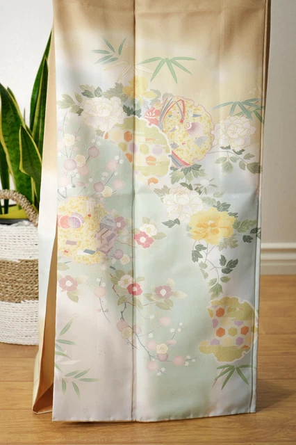 Dear Vanilla Japanese Synthetic Kimono Women's Robe Authentic Japan Vintage Mint 8