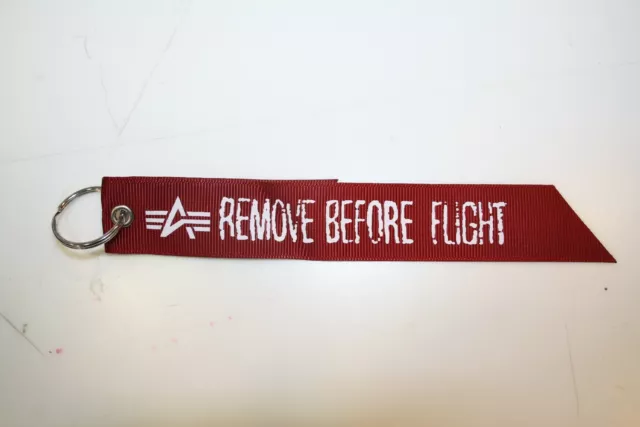 ALPHA INDUSTRIES RBF Key Ring 191907 REMOVE BEFORE FLIGHT tag keychain 19.99 PicClick UK