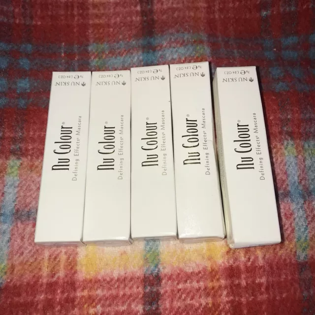 5 NEW Boxes NU SKIN Nu Color Defining Effects Mascara 01 BLACK Sealed expired