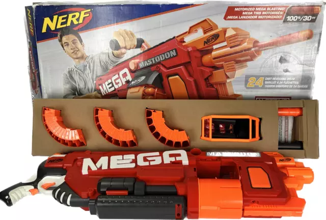 NEW Nerf N-Strike Mega Mastodon Soft Toy Dart Gun Mega Blaster 24 Darts
