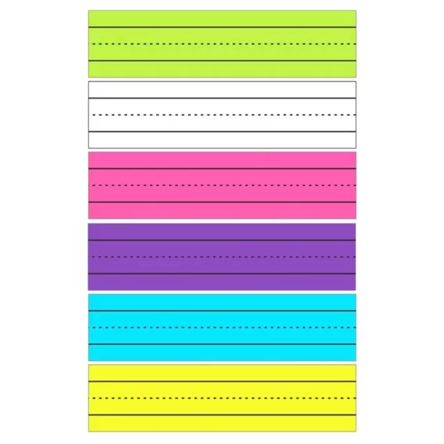 6 Colors Reusable Sentence Strips Lined Magnetic Sentence Strips for Classroom