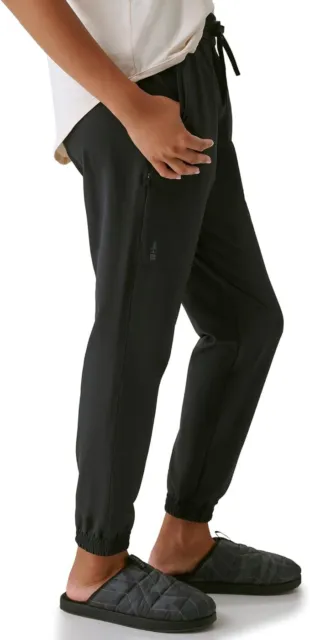 NWT! BASS OUTDOOR Women's Sz L Forever Travel Woven Pull On Jogger Pants Black
