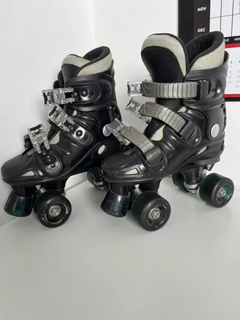 California Pro Black Mens/kids Quad Roller Skates , Size (35) 3 Uk Men