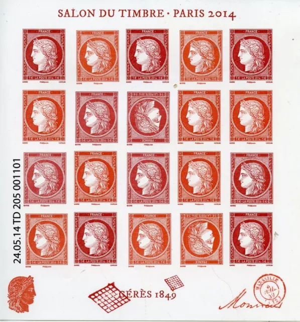 Stamp   Timbre Bloc Feuillet Neuf N° F4871 ** Salon Du Timbre 2014 Cote 230 €