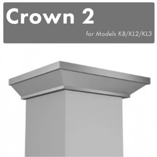 Zline Stainless Steel Crown Molding Models Kb, Kl2, Kl3 Design Cm2