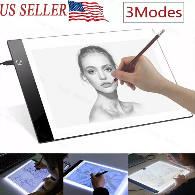 A4 LED Drawing Tracing Table Display Light Box Pad Artist Stencil Board Tattoo