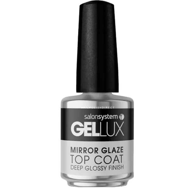 Gellux - LED/UV Mirror Glaze Topcoat - Deep Glossy Finish (0213157) 15ml