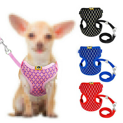 Harness Pet Vest Leash Puppy Dog Mesh Cat Small Strap Collar Breathable Leader