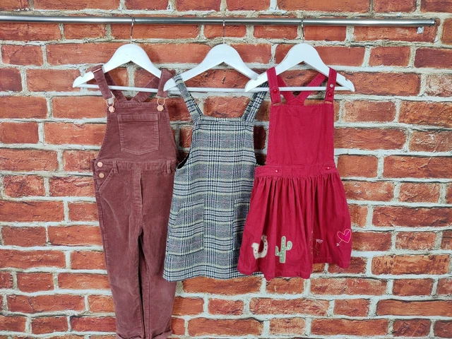 Girls Bundle Age 4-5 Years Next M&S Dungarees Pinafore Dress Corduroy Kids 110Cm