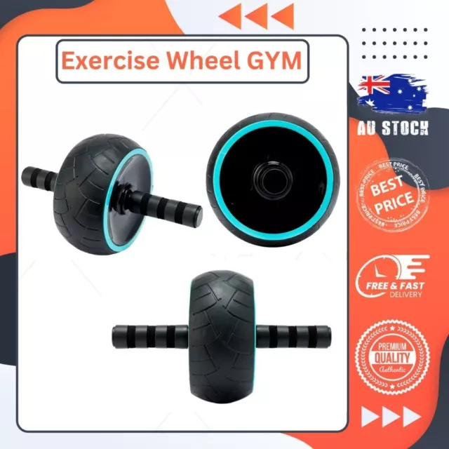 AB Abdominal Roller Wheel Fitness Waist Core Workout Exercise Wheel Gym Home.