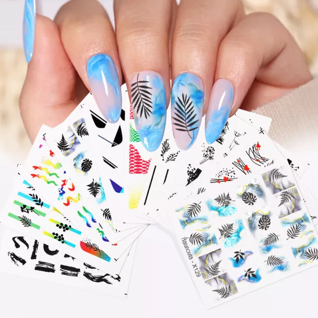 25Designs Fiori Farfalla Acqua Decalcomanie Nail Art Adesivo Slider Decorazio -