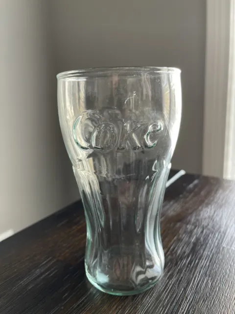 Vintage McDonald's Coca Cola Coke Clear Glass 16oz Drinking Glasses Tumbler