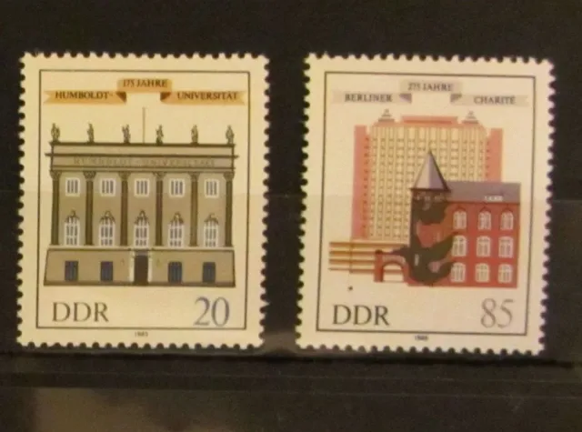 DDR 1985 Mi-Nr: 2980 - 2981 Umboldt-Uni u. Charite  postfrisch **