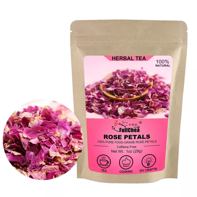 2023 FullChea Dried Rose Petals 29g Edible Flowers Real Rose Petals