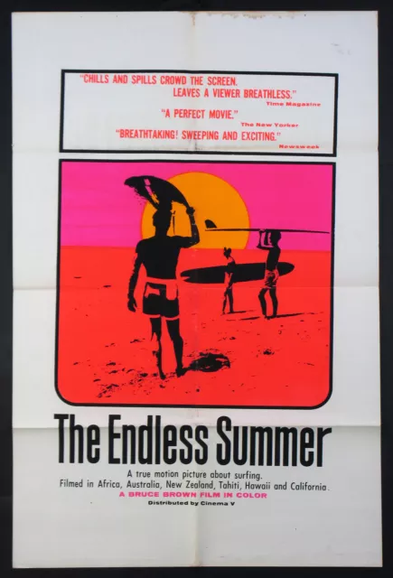 The Endless Summer Bruce Brown Surf Surfing Classic Dayglo 1966 1-Sheet
