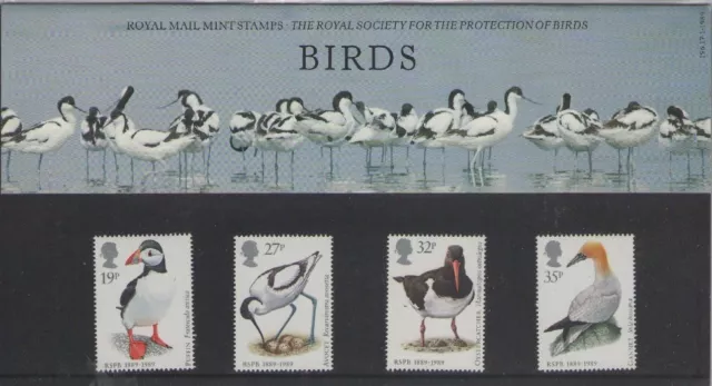 GB Presentation Pack 196 1989 RSPB Birds MNH