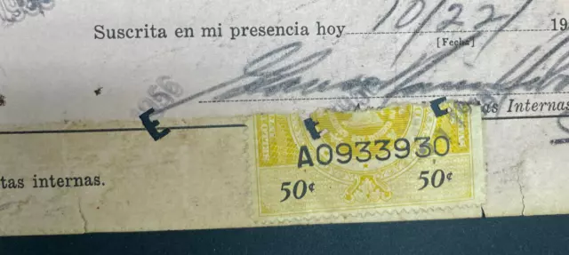 Puerto Rico, 1952, Hormigueros, Invoice, U.S.-PORTO RICO INTERNAL REVENUE STAMPS 3