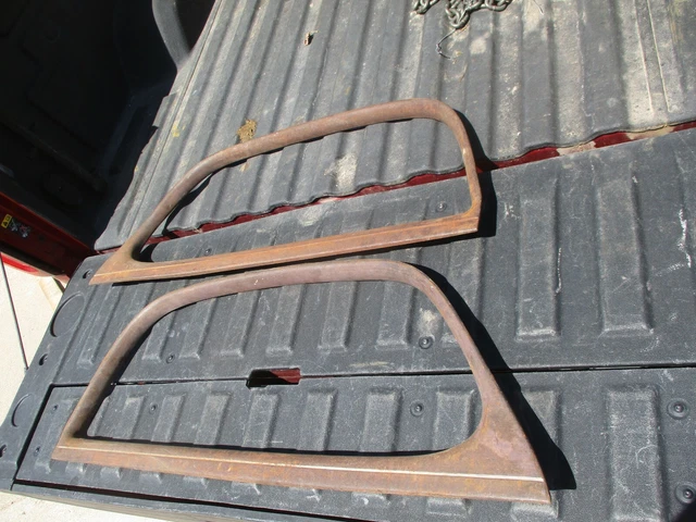 1939 Chevy Coupe DOOR WINDOW GARNISH MOLDINGS Original GM Pair Master Deluxe