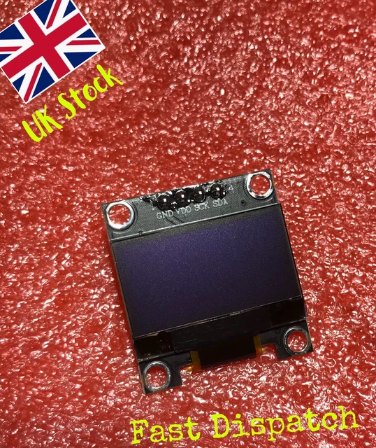 0.96” IIC SERIAL OLED Display Module Yellow 128x64 LCD Screen Arduino ...