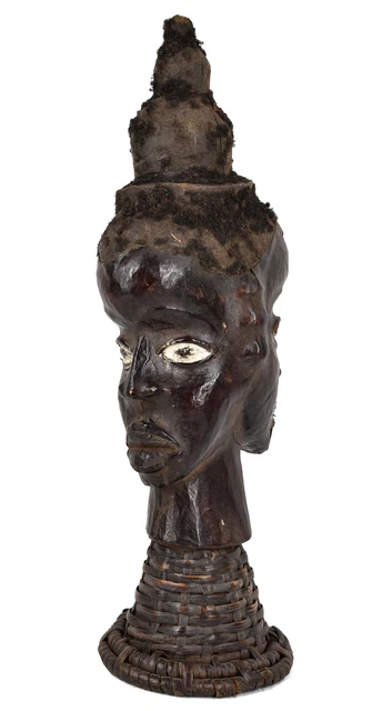 Ekoi Ejagham Janus Head Crest Leather Nigeria African Art