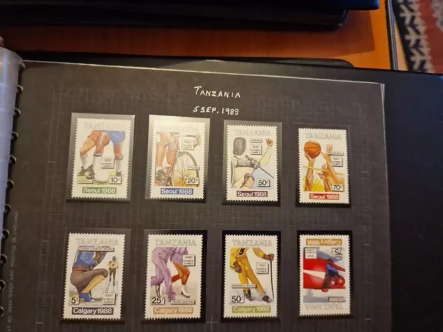 Tanzania 1988 Sg  566-574 Olympic Games (1St & 2Nd Issue) Mnh