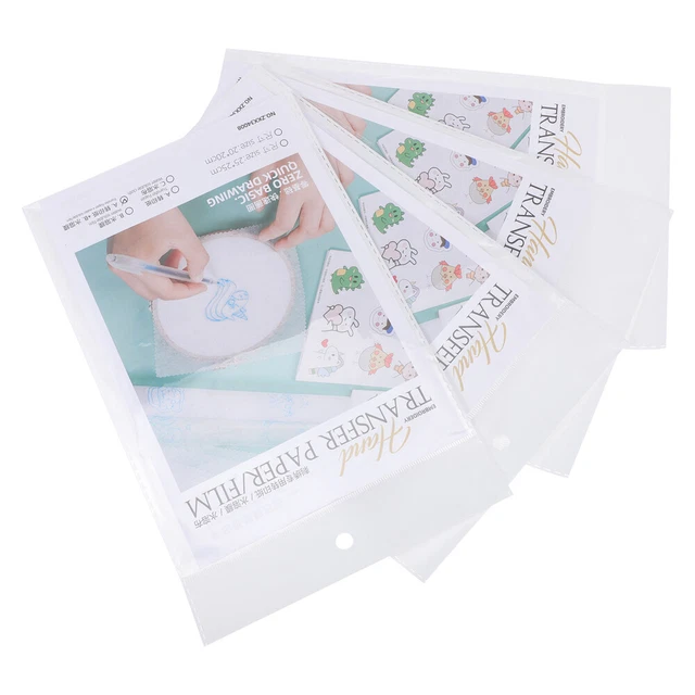 16 piezas película soluble en agua herramienta en T hojas de transferencia de bordado herramienta manual
