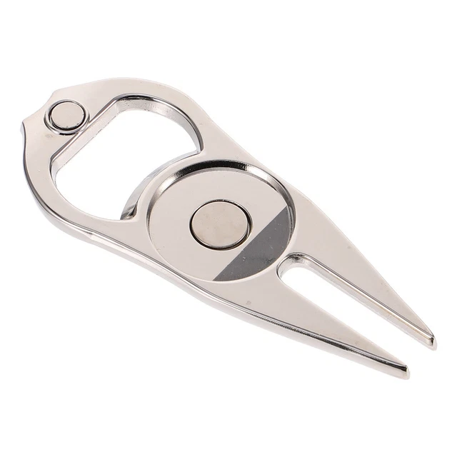 Metal Divot Tool Fork Abridor De Botellas De Cerveza Green Fork