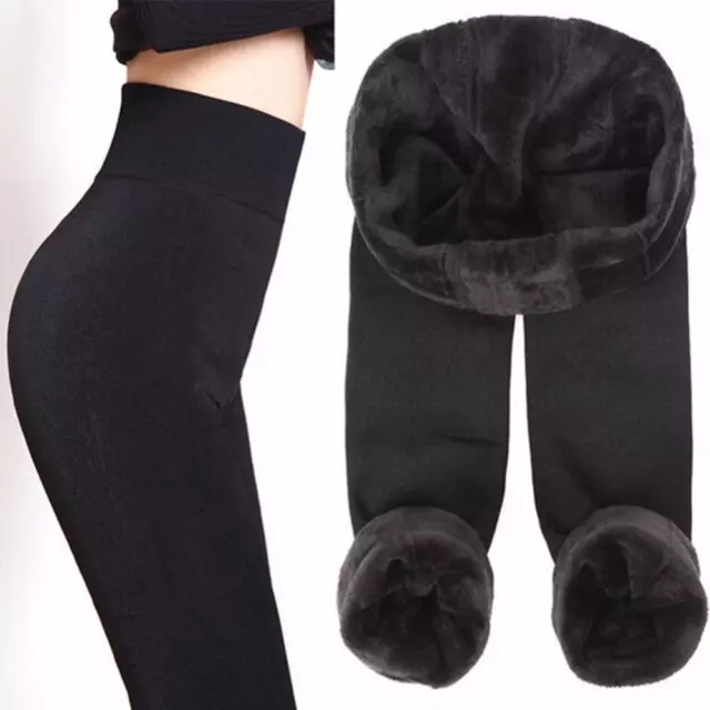 Leggings de cintura alta cálidos de invierno para mujer Pantalones antifrío