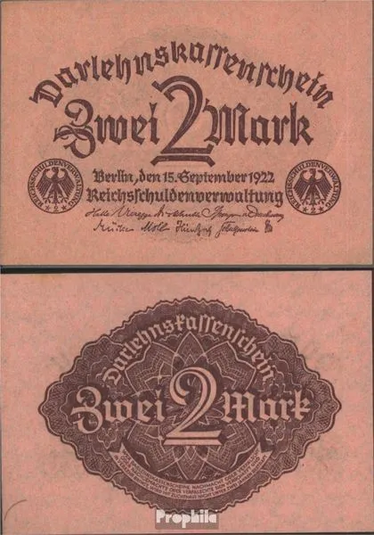 Banknoten Deutsches Reich 1922 Rosenbg: 74 gebraucht (III)