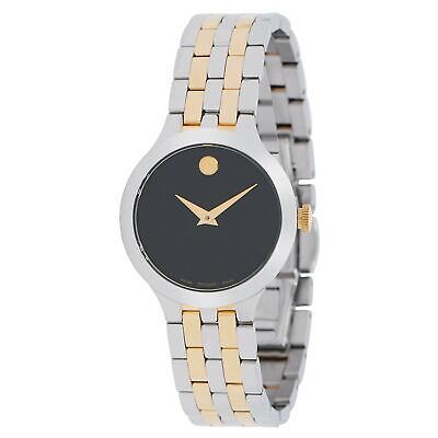 Movado 0607419 Women's Chronos Boutique Black Dial Quartz Watch