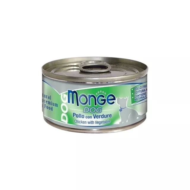 MONGE Dog - chicken with vegetables wet food 24 can of 95 g