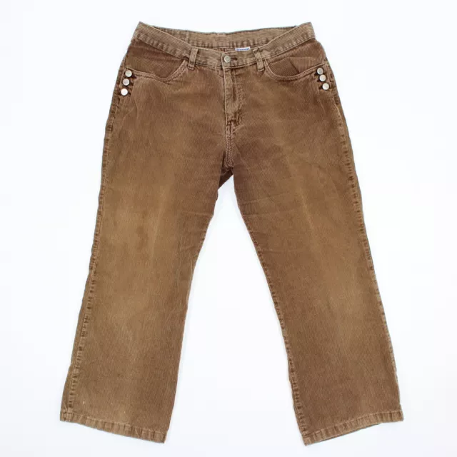Vintage Watch LA Metallic Corduroy Brown Pants Size 15-16 31x26 Made In USA