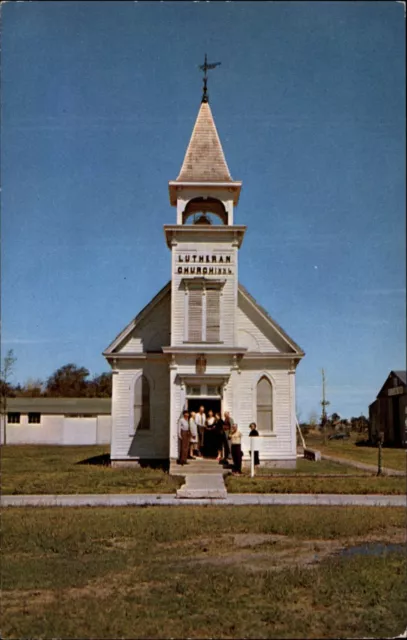 Lutheran Church Pioneer Village Minden Nebraska ~ 1950s vintage postcard