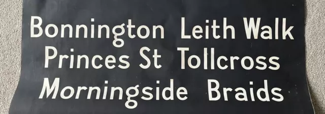 1960s Edinburgh Bus Blind 6 Destinations Bonnington Morningside Braids