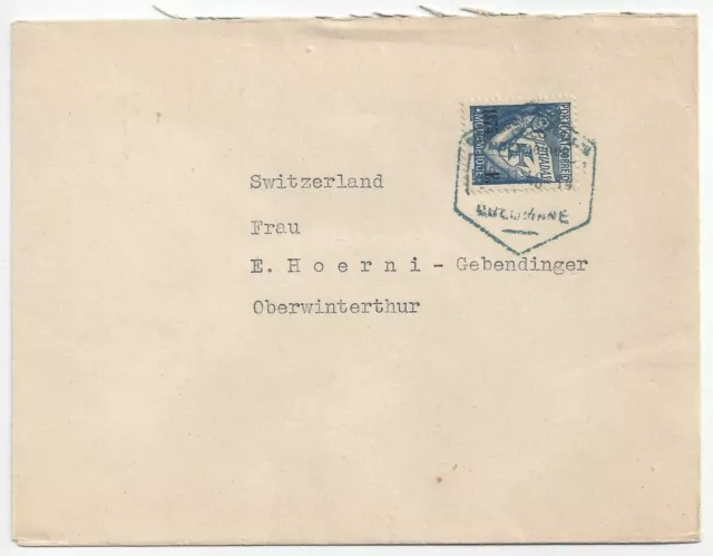 QUELIMANE 1948 cover to Winterthur Switzerland Padroes 1$75 postmarks Mozambique