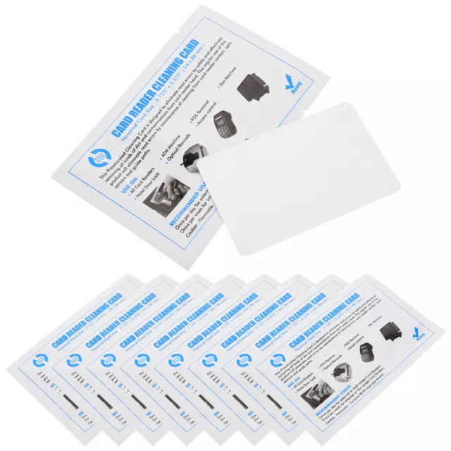 10Pcs POS Terminal Cleaning Card Credit Card Reader Cleaner Credit Card Machine
