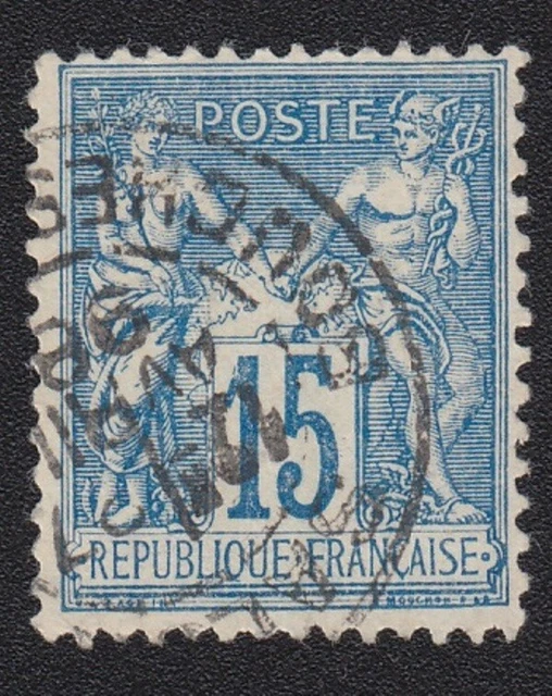 1853-1860 Napoléon III - B-322: FRANCE: N°15 oblitéré pc 641 indice 7