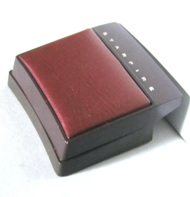 Lovely Vintage Starfire Diamond Ring Case / Box Wedding Rings Holder Leather Top