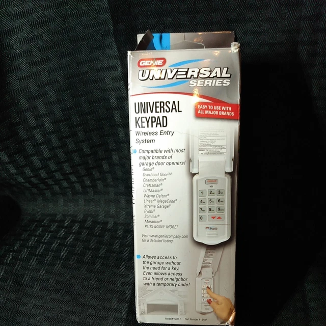 GENIE GUK-R WIRELESS Universal Garage Door Opener Keypad Universal ...