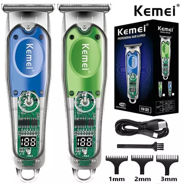 Kemei Professional Hair Clippers Trimmer Kit Men Cutting Machine Barber Salon US